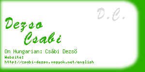 dezso csabi business card